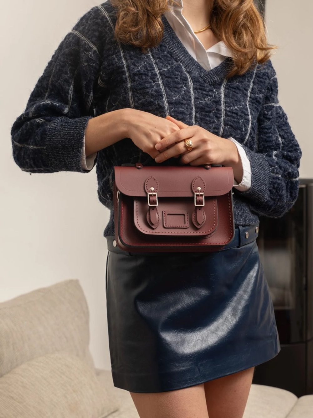 The Cambridge Satchel Company -The Mini in Oxblood - Picture 13 of 14